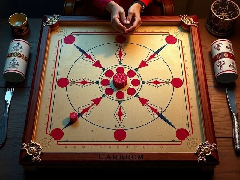 Carrom Board Setup Diagram
